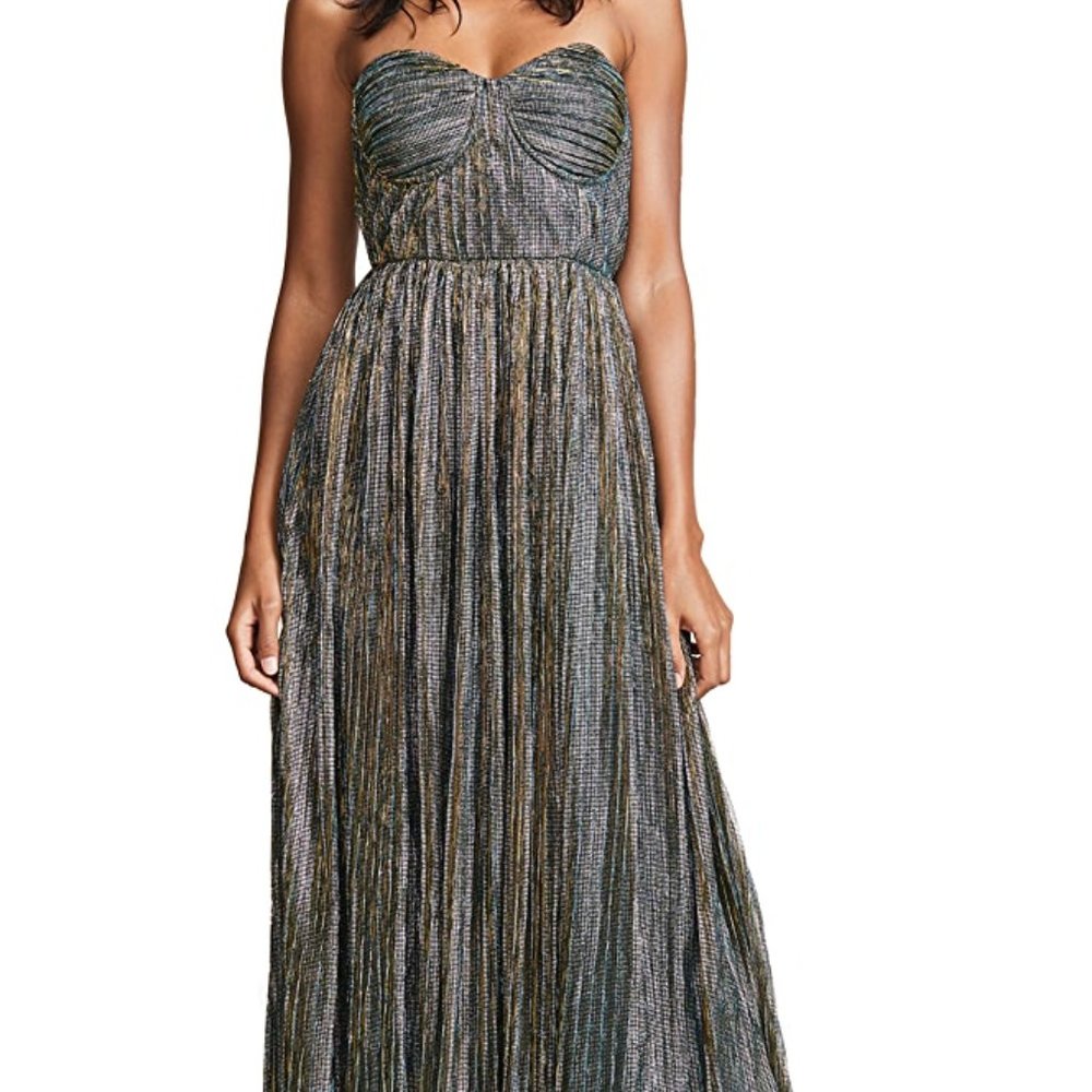 Glamorous Metallic Strapless Dress